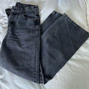 Aritzia Denim Forum Farrah Wide Leg Jean Black